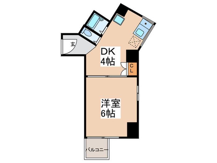 日本橋サマリヤシティハイツ(1DK/7階)の間取り写真