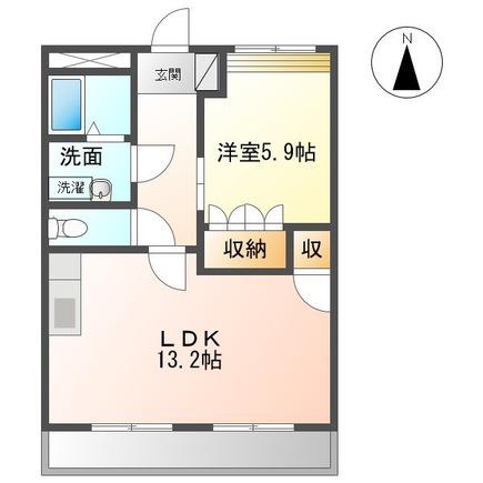 ヴィラージュ(1LDK/1階)の間取り写真