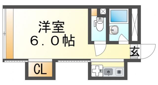 BEE HOUSE(1K/3階)の間取り写真