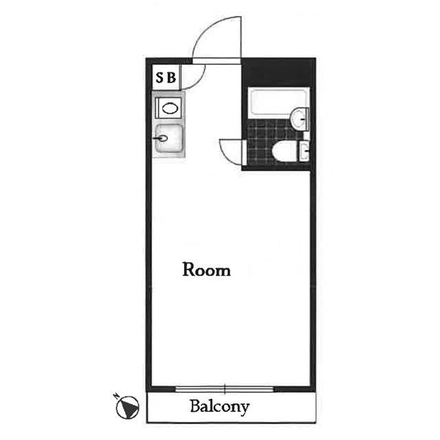 ユースフル三軒茶屋(ワンルーム/1階)の間取り写真