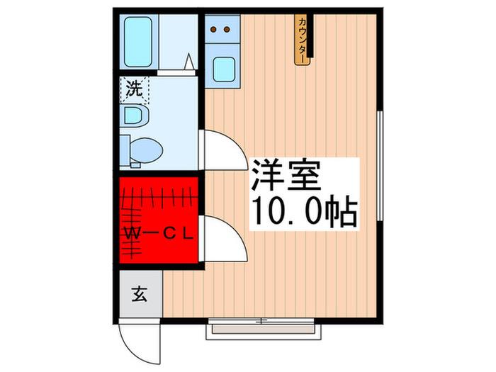 メゾン グロワール(ワンルーム/2階)の間取り写真