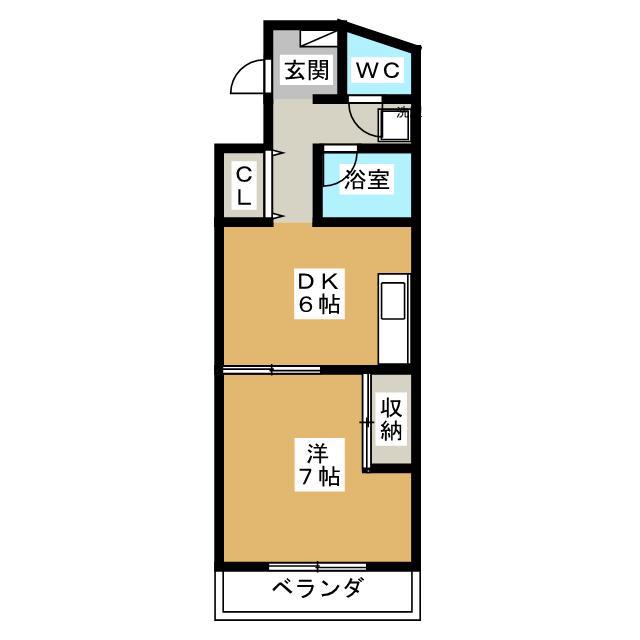 エポックU-1(1DK/1階)の間取り写真