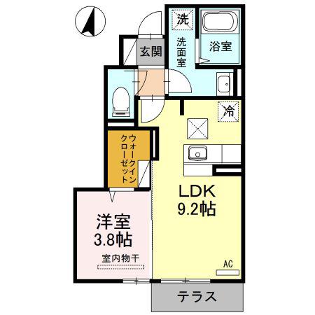 ロイヤル ハイム(1LDK/1階)の間取り写真