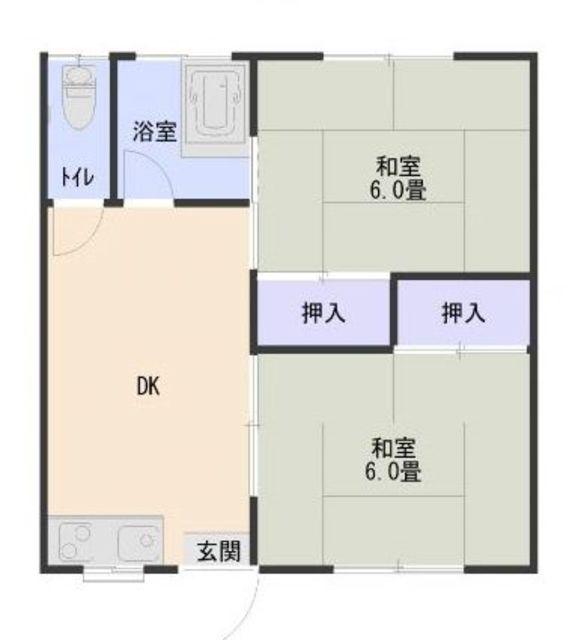 フェニックス柳瀬ビルディング(2LDK/2階)の間取り写真
