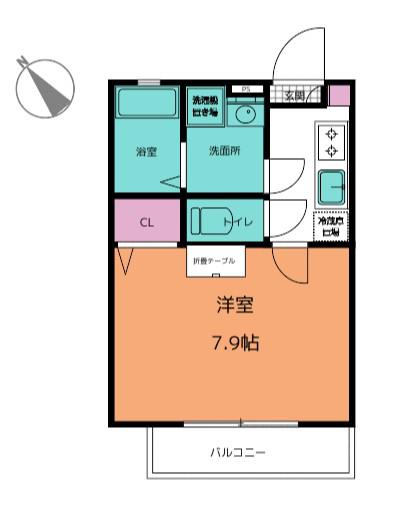 アフェット幕張8(1K/3階)の間取り写真