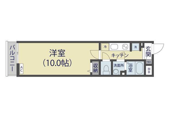 リブリ・氷川(1K/3階)の間取り写真
