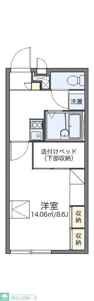 レオパレス壽B(1K/2階)の間取り写真
