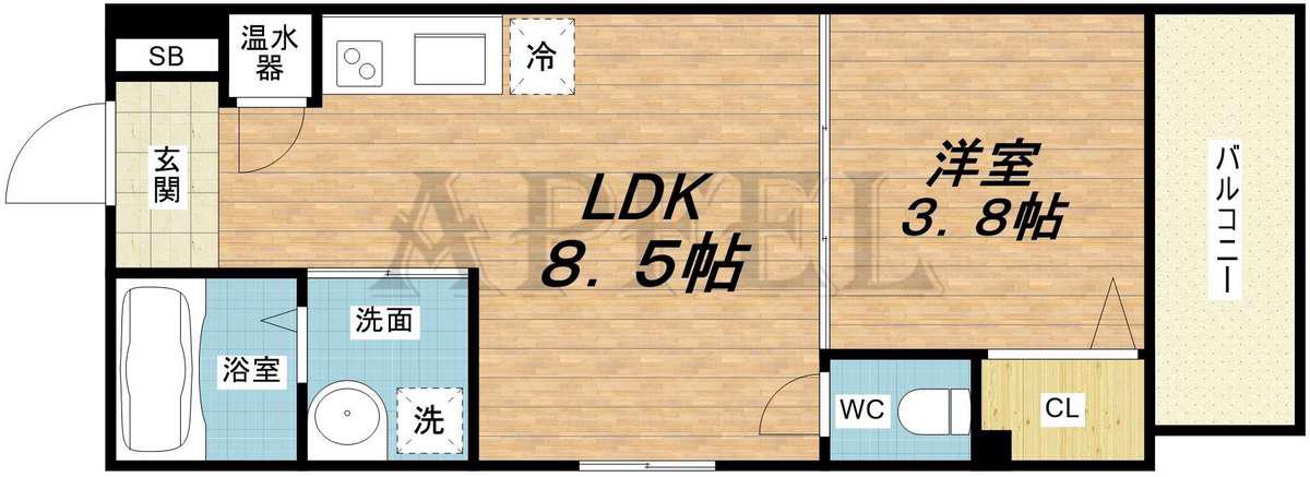 ネオシオン(1LDK/3階)の間取り写真