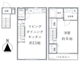 サザンクロス板橋(1LDK/2階)の間取り写真