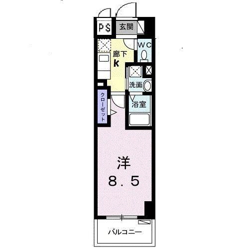 コンドミニアム SHI RO(1K/5階)の間取り写真