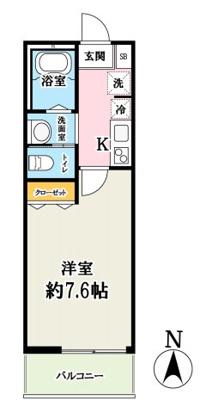 柏の葉キャンパス8(1K/2階)の間取り写真