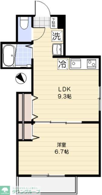 エクセラン松戸III(1LDK/3階)の間取り写真