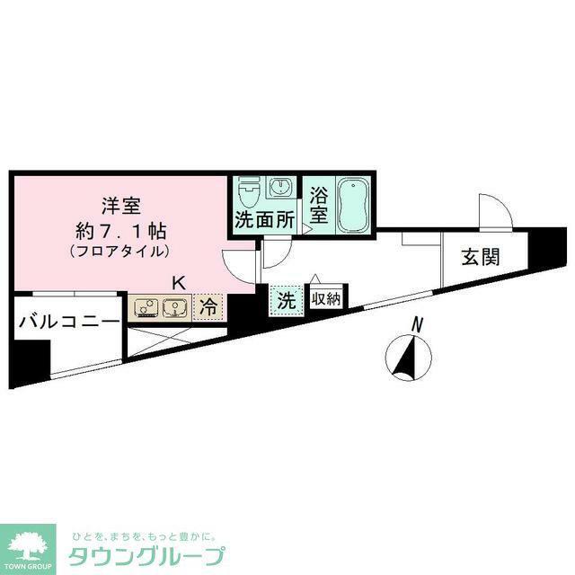 フロレゾン代々木(ワンルーム/8階)の間取り写真