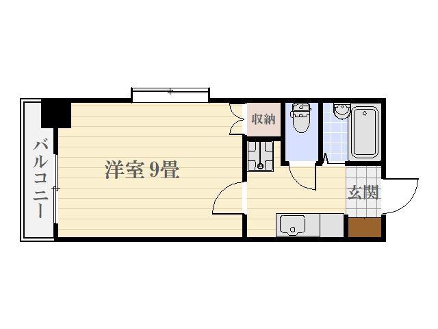 パール・88番館(1K/9階)の間取り写真
