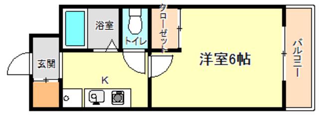エトワール西神戸(1K/3階)の間取り写真