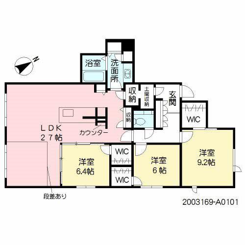 MASTメゾン小倉宇佐町(3LDK/1階)の間取り写真