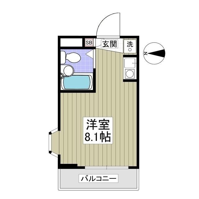 ワークス志津(ワンルーム/4階)の間取り写真