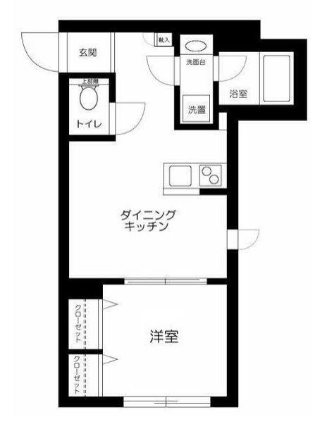 ソルナクレイシア学芸大学(1DK/1階)の間取り写真