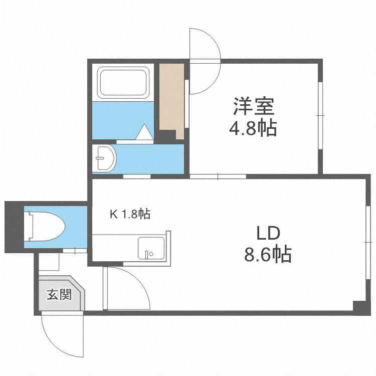 パティーナ南澄川(1LDK/3階)の間取り写真