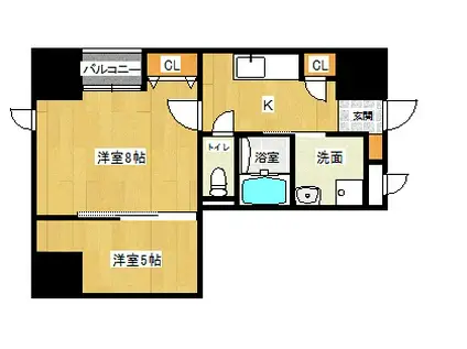 チェルキオ 羅漢 C-5タイプ(2K/3階)の間取り写真