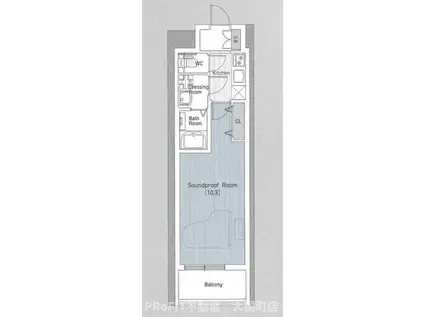 THE MUSIC COURT(1K/6階)の間取り写真