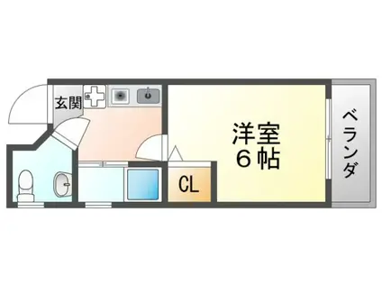 松ヶ丘壱番館(1K/1階)の間取り写真