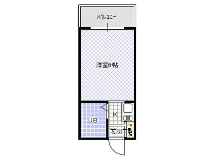 やなぎ屋マンション(1K/2階)の間取り写真