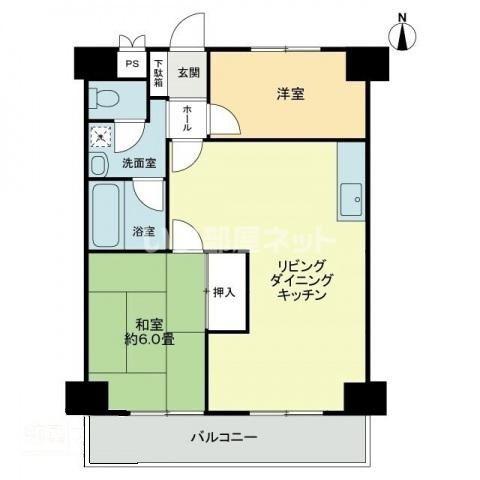グランドメゾン松島(2LDK/2階)の間取り写真