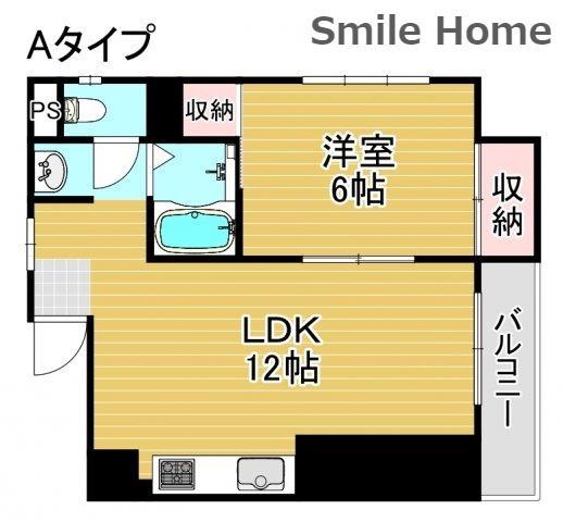 ラパンジール住吉大社(1LDK/9階)の間取り写真
