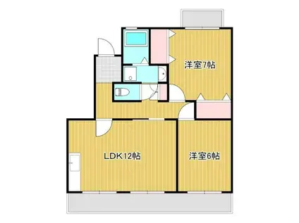 クリサンテA(2LDK/2階)の間取り写真