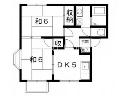 フレグランス小阪A棟(2DK/2階)の間取り写真