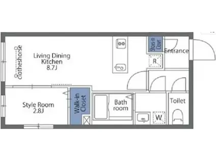 プライムブリス文京春日(1LDK/3階)の間取り写真