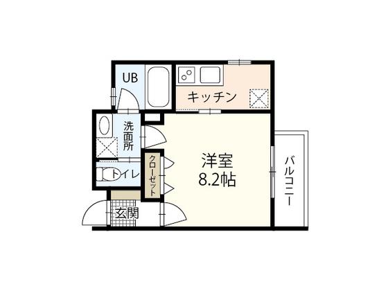 PLEIN SOLEIL 庚午北(1K/3階)の間取り写真