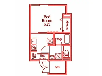 ウィステリア菊名(1K/1階)の間取り写真