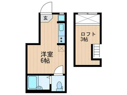 エクセル池上(ワンルーム/1階)の間取り写真