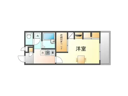 レオパレス壺屋(1K/1階)の間取り写真