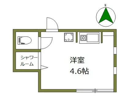 アーバンラウム高円寺B(ワンルーム/1階)の間取り写真