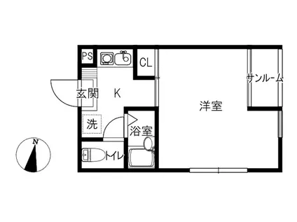 FOLLETT II(1K/2階)の間取り写真