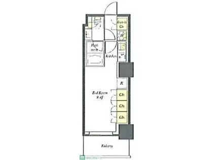 プライムメゾン板橋(ワンルーム/14階)の間取り写真