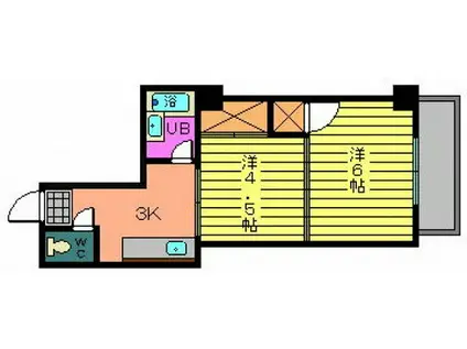 シャトレ・サンニコラ(2K/3階)の間取り写真