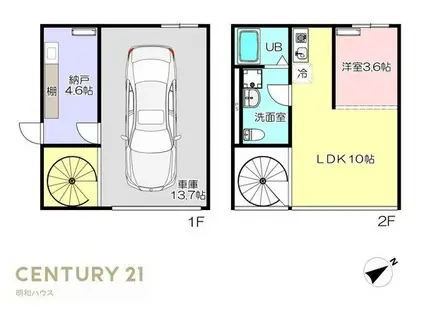 DEYTONA HOUSE 16BASE(1LDK/1階)の間取り写真