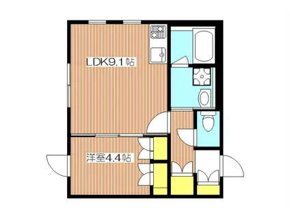 SOU杉並方南町 ペット飼育 J(1LDK/3階)の間取り写真