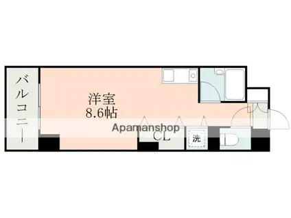 MRRくまもとRESIDENCE(ワンルーム/7階)の間取り写真