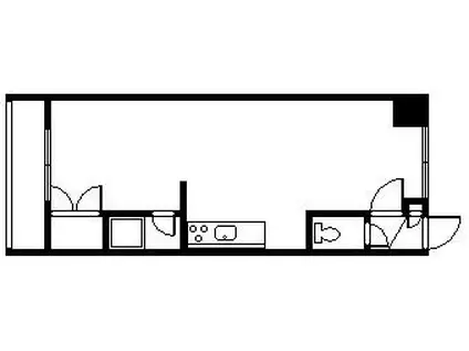ビジョン616(1DK/3階)の間取り写真