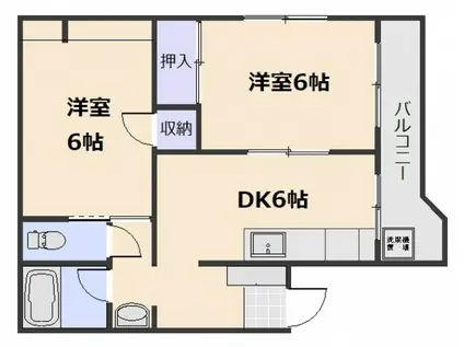 第1多田野マンション(2DK/2階)の間取り写真