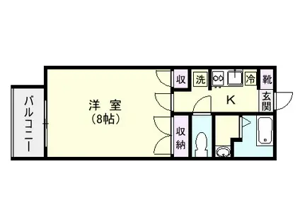エルソレイユ高麗II(1K/5階)の間取り写真