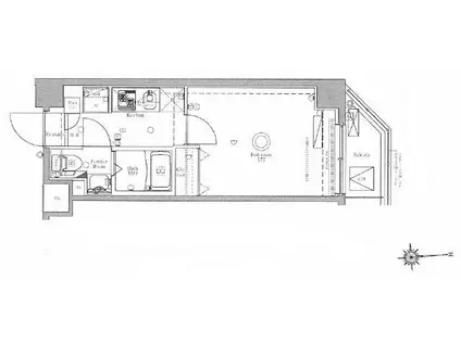 AZESTお花茶屋(1K/5階)の間取り写真