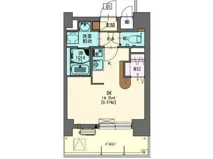 エステシア名駅(ワンルーム/8階)の間取り写真