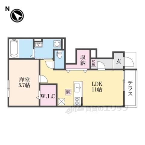 SUNNY HOME(1LDK/1階)の間取り写真