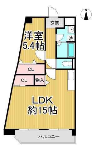 紀の国屋2(1LDK/3階)の間取り写真